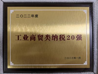 2022年度工業商貿類納稅20強